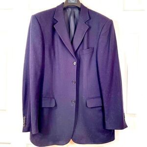 NAVY BLUE 3 BUTTON 100% WOOL MARKS & SPENCER 44L